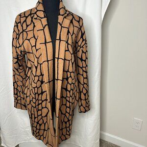 Tahari Print Cardigan Size M